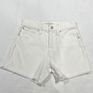 Madewell white denim shorts, size 25